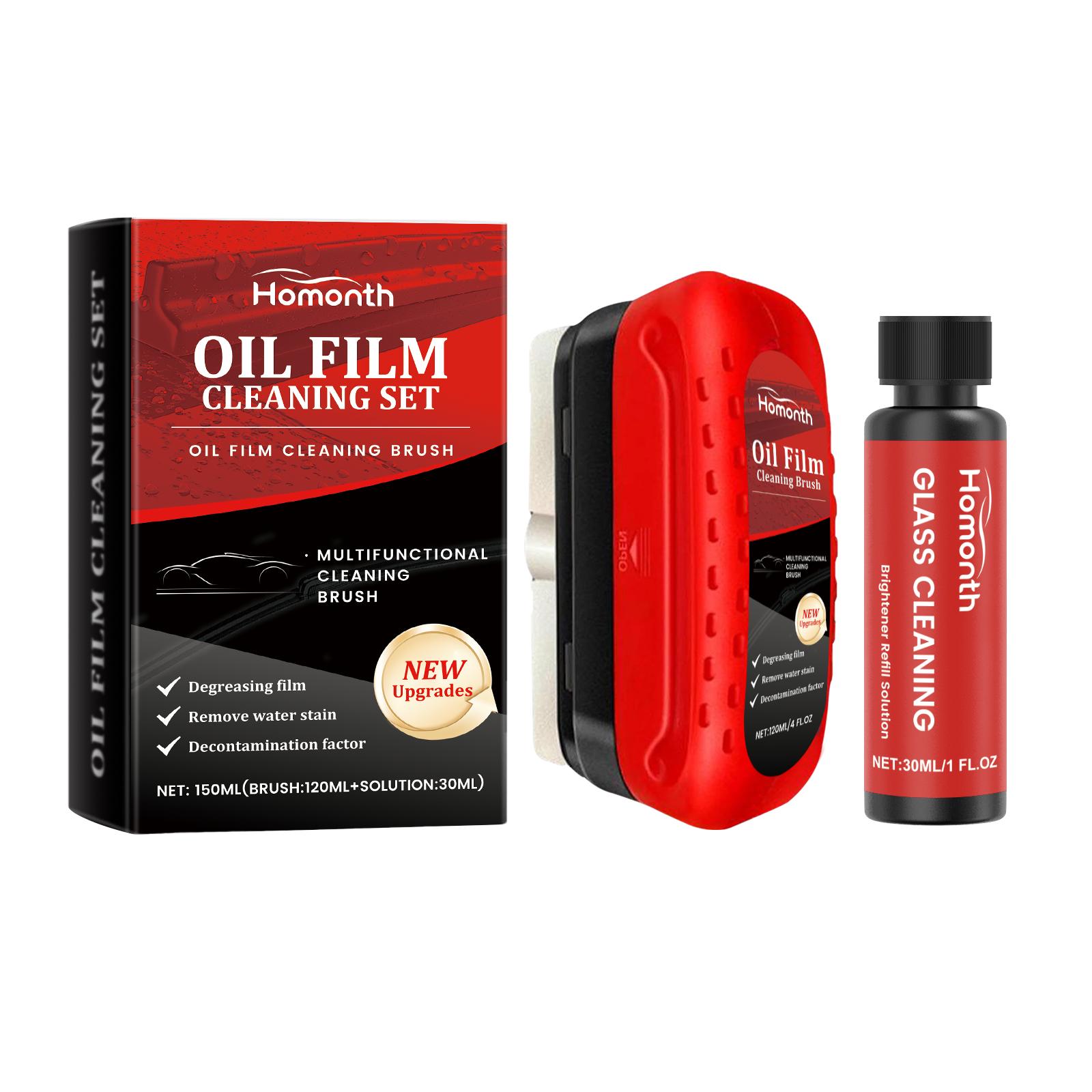 Car Window Glass Cleaning Kit Glass Oil Film Remover Windscreen Oil Film Stain Remover Automotive Oil Film Cleaning Kit