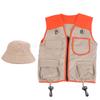 Kit Esploratore per Bambini Costume Avventure da Esploratore per Bambini Include Gilet e Cappello Travestimento Regalo per Bambini per Avventure all'Aperto Set