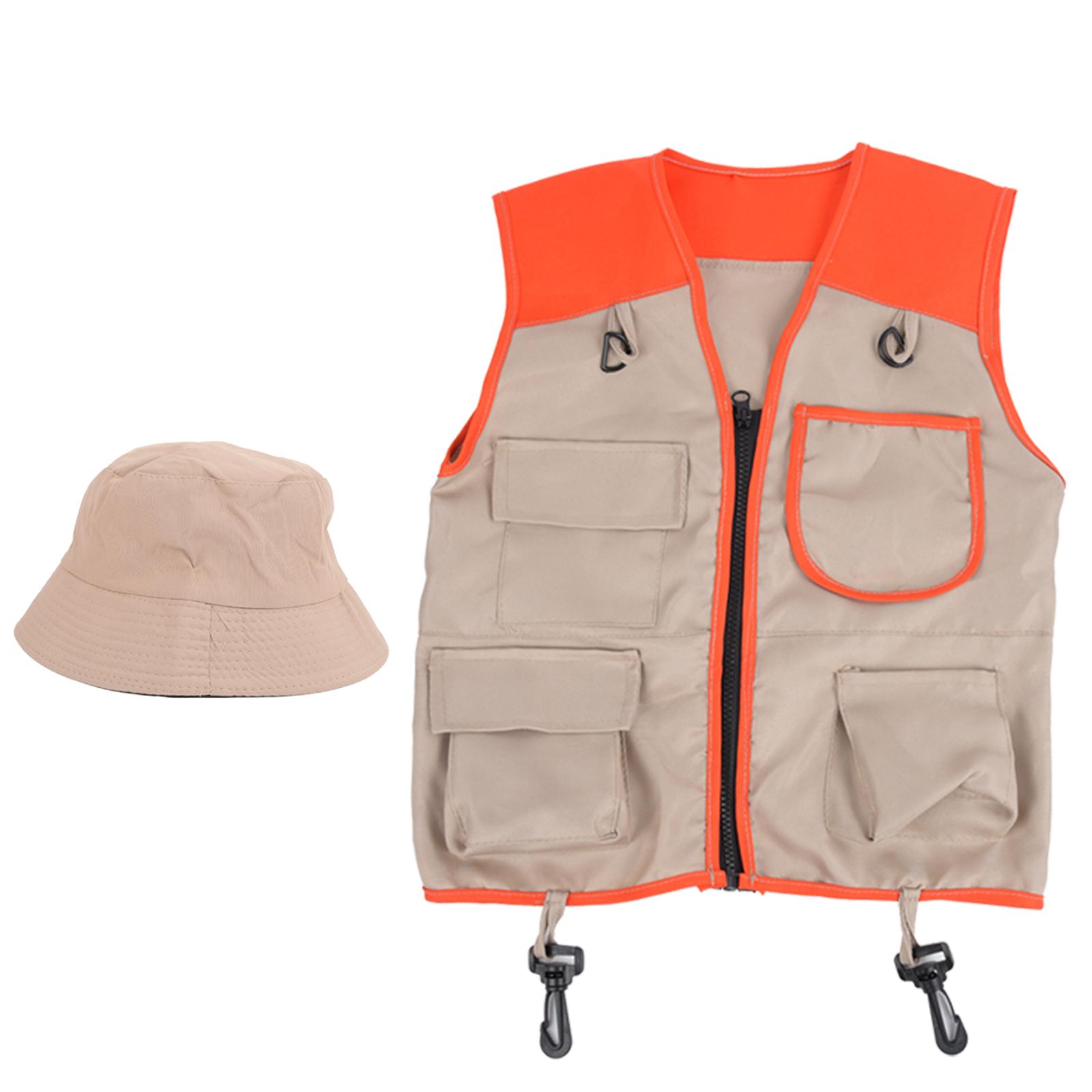 Kostuum Ontdekkingsreiziger Kinderen Kit Kinder Ontdekkingsreiziger Avonturen Pak Inclusief Vest en Hoed Verkleden Kinderen Cadeau voor Buiten Avonturen Set red