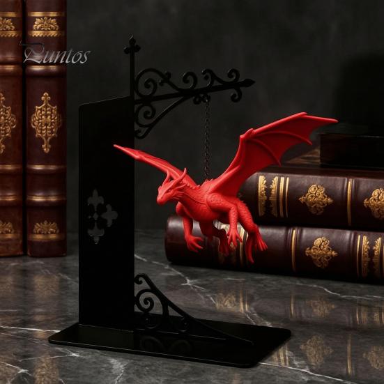 Fantasy Decor for Library Magical Floating Dragon Bookshelf Lamp, Warm LED Night Light, Atmospheric Reading Light Nook Decor, Unique Gift Lovers