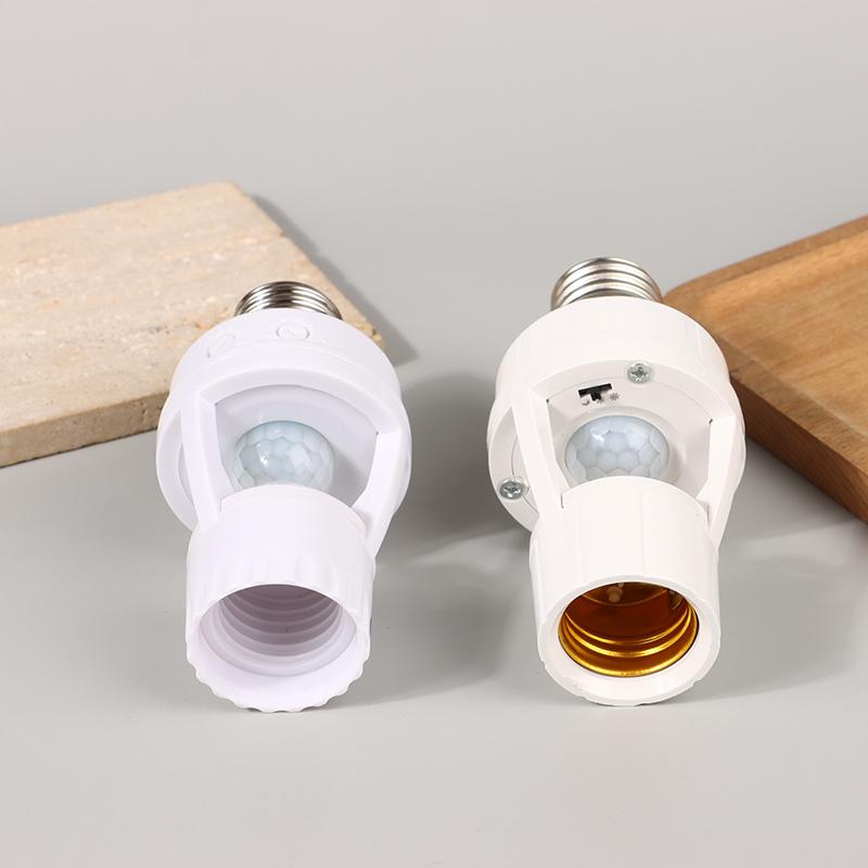 AC100-240V E27 Socket Converter With PIR Motion Sensor Ampoule LED E27 Lamp Base Intelligent Switch Light Bulb Lamp Holder