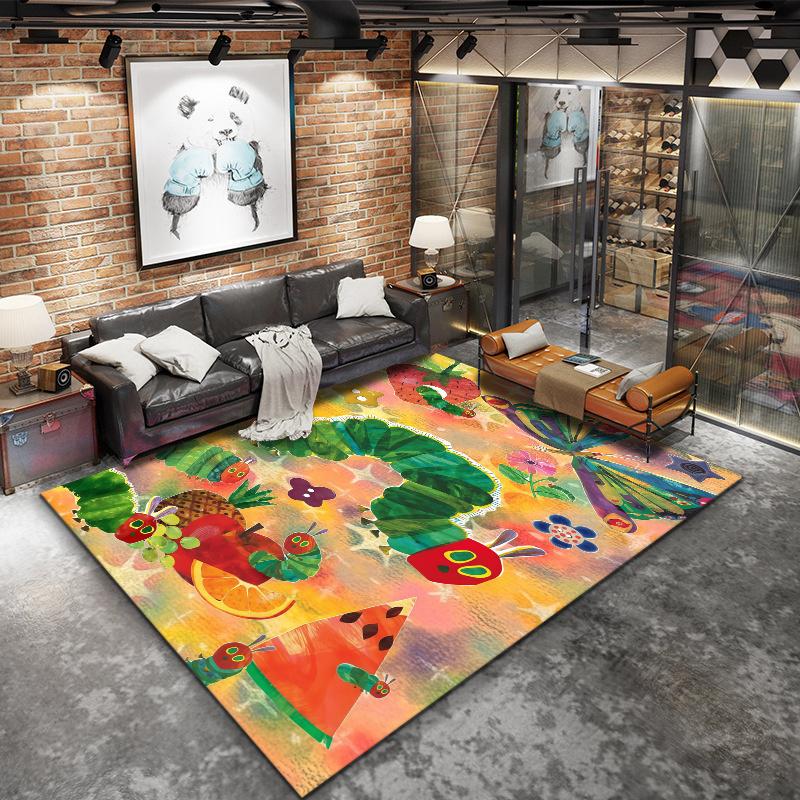 Very Hungry Caterpillar Carpet Rug for Living Room Bedroom Home Sofa Decoration,Kids play Nonslip Floor Mat