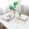 Nordic Magazine Newspaper Organizer Metal Stackable Storage Basket Frame Rack Office Desktop Rose Gold A4 Paper Finishing Basket