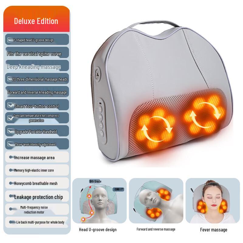 WEZHO Neck and Lumbar Massage Pillow