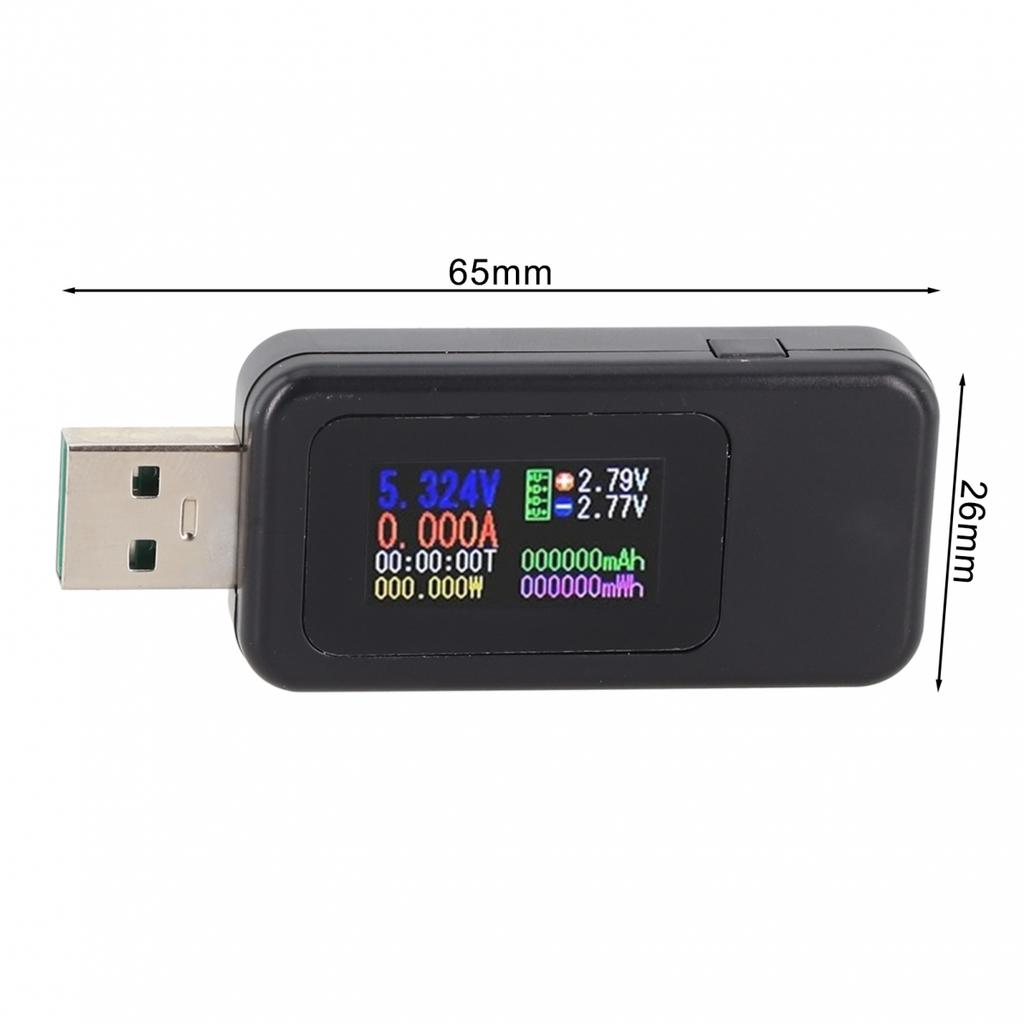 USB Tester for Digital Devices Measuring Voltage Current up to 6 5A