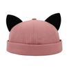 Adjustable Streetwear Cap Brimless Cat Ear Hat, Cute Docker Cap, Skullcap, Stylish Size Street Hat Sailor for Women Men Casual Wear Durable