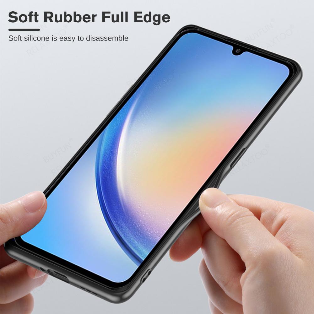 Magnetic Sheepskin Leather Case For Samsung Galaxy A34 A54 A14 A 54 34 14 5G SamsungA54 Cover Back Protection Phone Shell Fundas