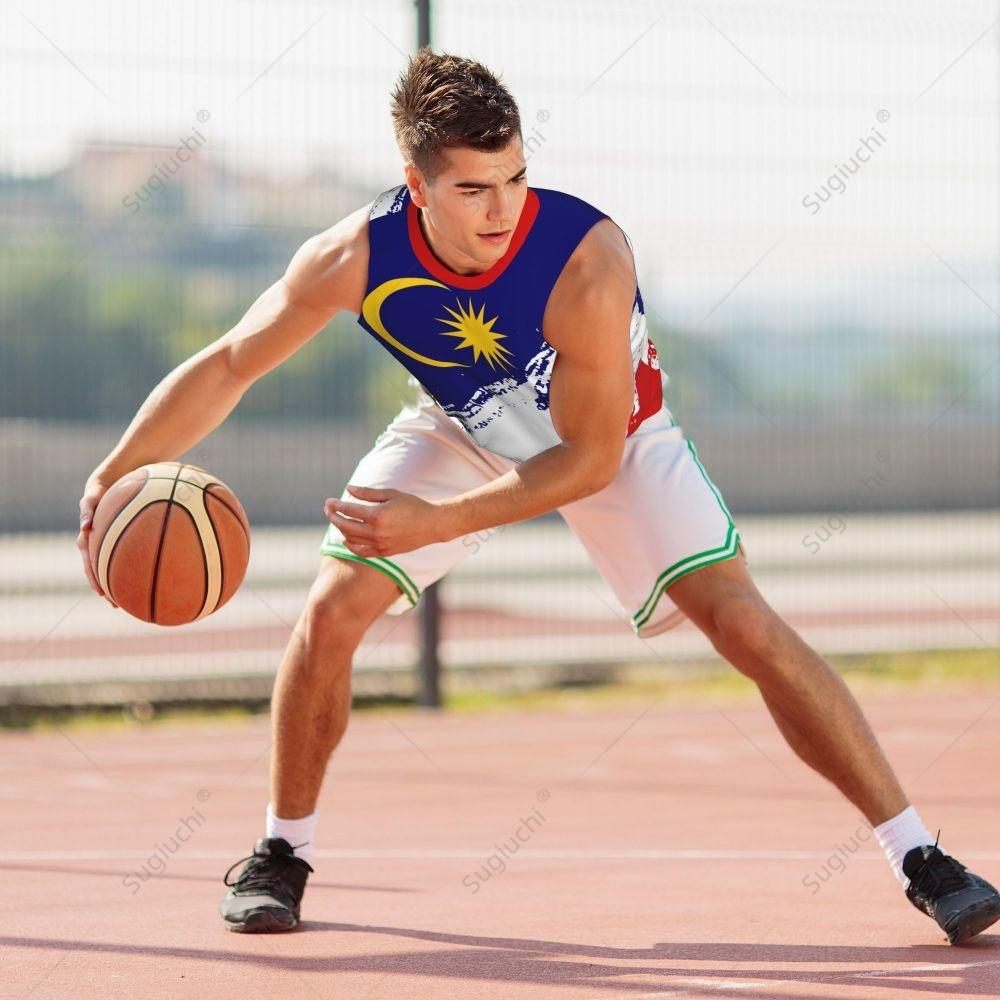 BAILANSE basketball jersey sports fitness vest 3D customized men's vest casual, comfortable, loose, quick-drying and sweat-wicking