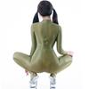 Full Body Cosplay Smooth Shiny Dance Tights [LOST-G] Tights, Sheer, See-Through, Sexy, Costume, Pantyhose, (DARK GREEN, L)