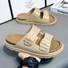 Comfortable Fit Slide Shoes Mens Summertime Outer Wear New Mens Beach Sandal Shoes Thick-Soled Daily Sandal Shoes