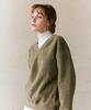 ARDENT VELLONA Washable Hairy V-Neck Sweatshirt_Mint Grey