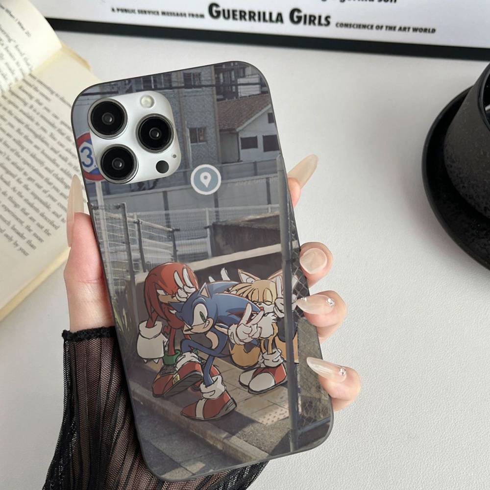 

Game S-Sonic Movie Anime For IPhone 15 16 17 14 13 12 11 Pro Max 16E 16 Plus 17 Air Corrugated Shockproof Phone Cover iPhone 15pro max