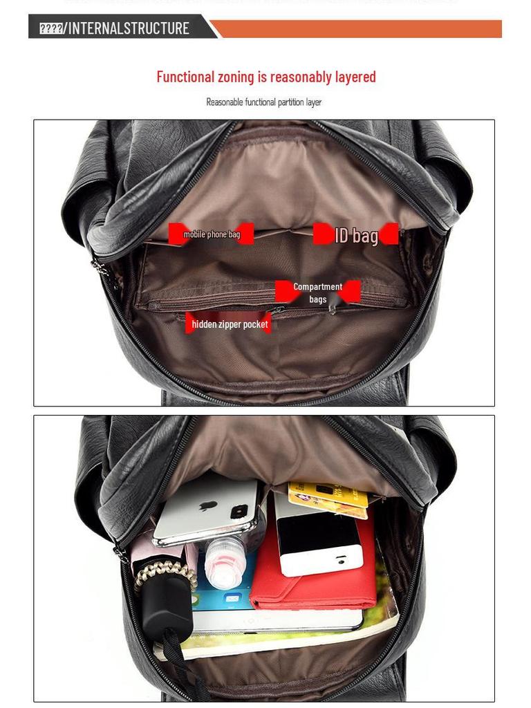 Mochila Feminina Versátil de Couro Macio 2025 - Grande Capacidade para Escola, Viagem e Uso ao Ar Livre