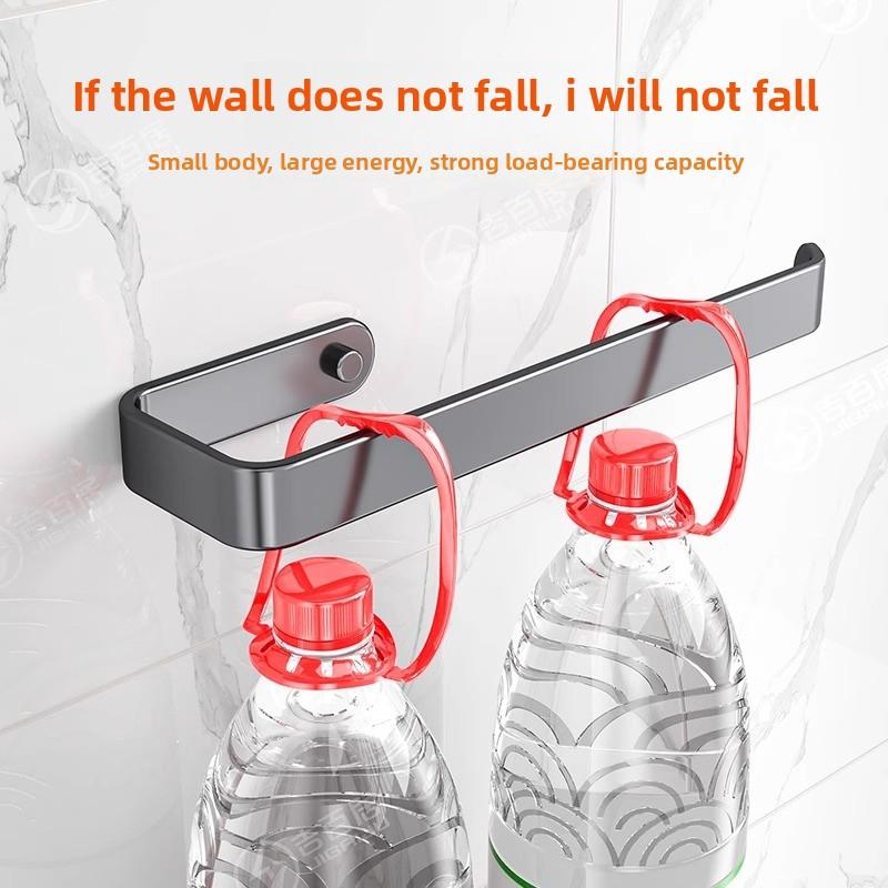 Bathroom Balcony Wall No-punch Hooks Wall-mounted Shelf