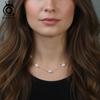 ORSA JEWELS 14K Gold 925 Sterling Silver Pearl Choker Necklace with 7-8mm Handmade Baroque Pearl Tiny Chain for Women GPN97