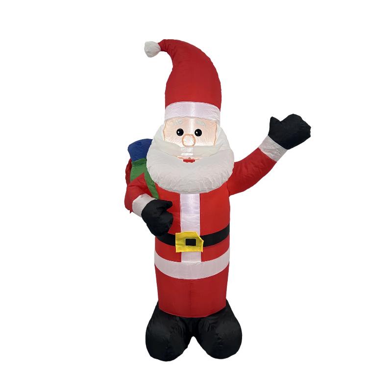 Inflatable Santa Gift Bag Backpack with LED Lights - Christmas Decoration