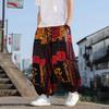 Chinese Style Men Thai Elephant Beach Pants 2026 Spring Summer Men Retro Cotton Trousers Harlan Straight Leg Mid Waist Pants