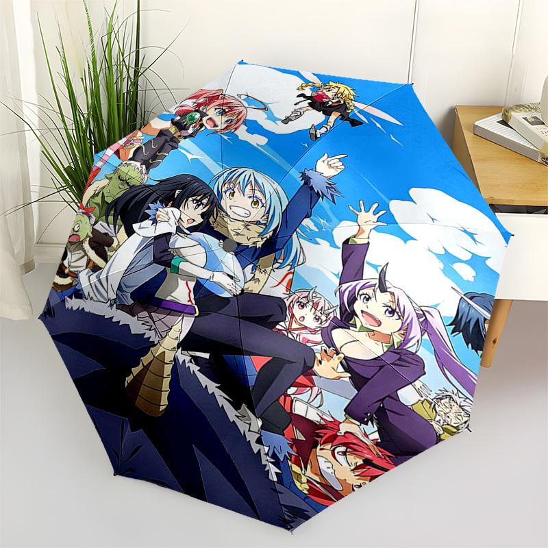 

1pc Angel Beats! Outdoor Umbrella - Automatic Opening/Closing, Portable 3-Fold Design with 8-Bone Iron Frame - Perfect Gift for Fans, Travelers, Daily