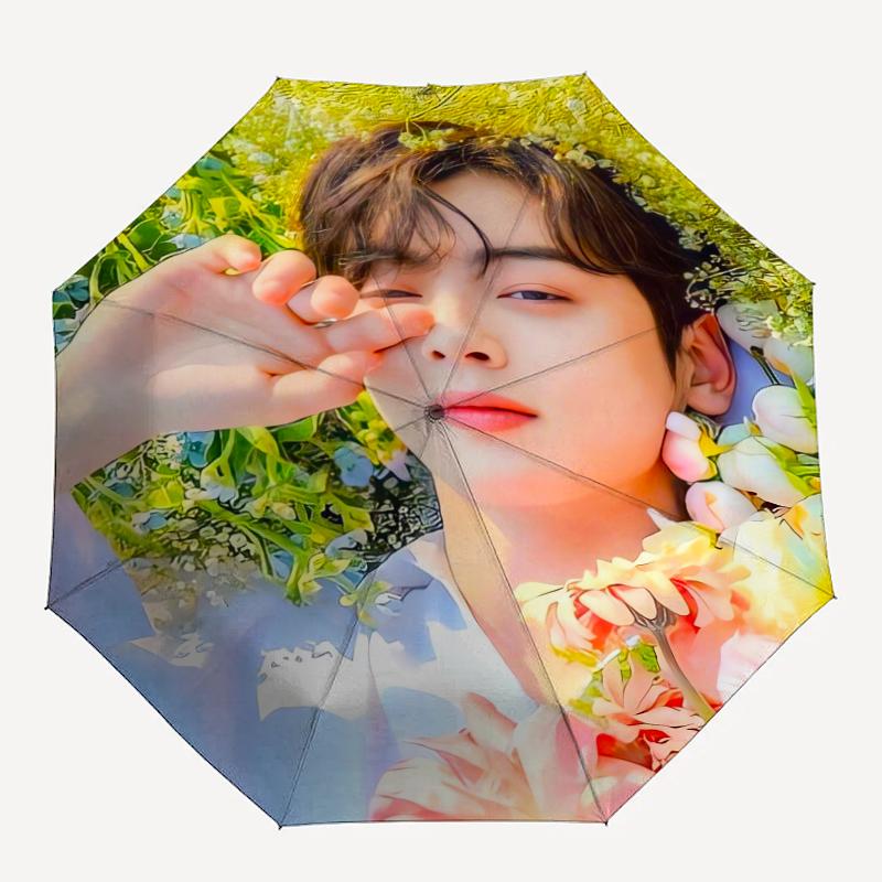 Cha Eun woo Theme Automatic Umbrella, Lightweight & Portable, 8 Rib, Perfect for Outdoor Travel, Birthdays, Christmas, Gifts.