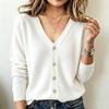 Women's Long Sleeve Knitted Cardigan: Plus Size Spring-Summer Sweater Coat