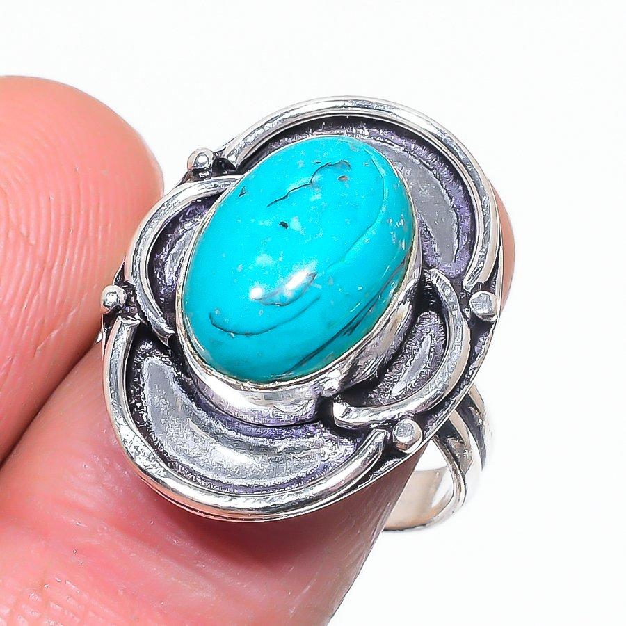 

Natural Santa Rosa Turquoise 925 Sterling Silver Jewelry Ring Size 9 G3k11
