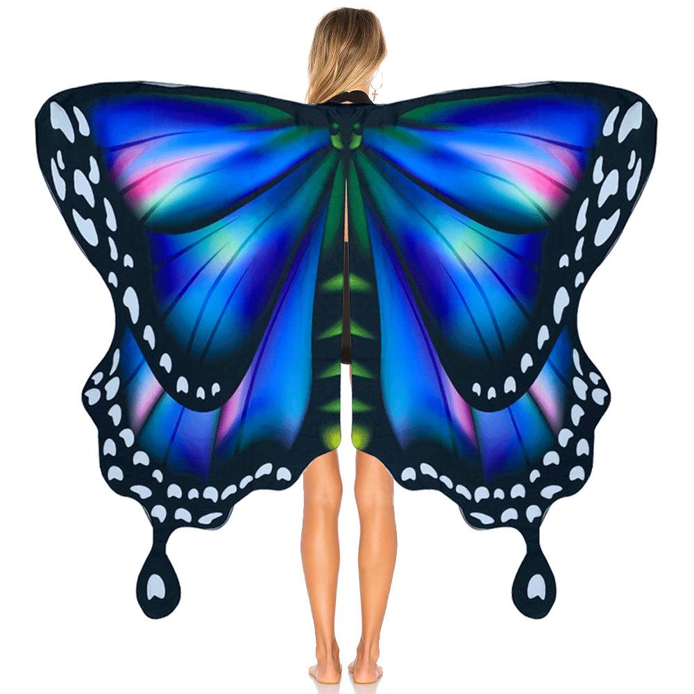 Halloween cos butterfly wings shawl stage performance rotating cape European and American new big butterfly cape