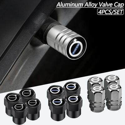 4 Stück Aluminiumlegierung Auto Rad Reifen Ventilkappen Ventilschaftabdeckung für Rdesign XC60 XC90 XC40 V50 V60 V40 EX30 S60 C30 V70 S90 AWD