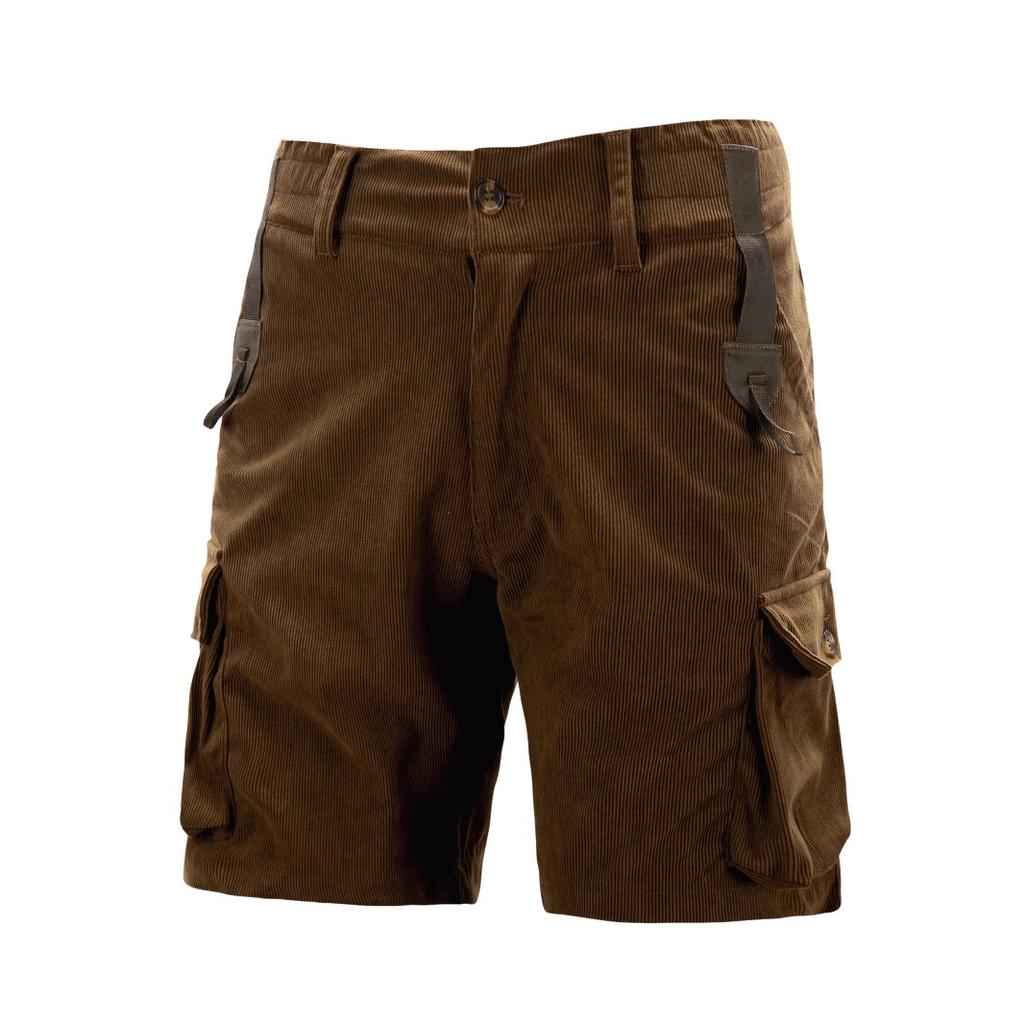 Vintage Cargo Shorts Men's Summer Trendy Retro Corduroy Short Pants Men's Casual Solid Color Shorts Sports Breathable Sweatpants