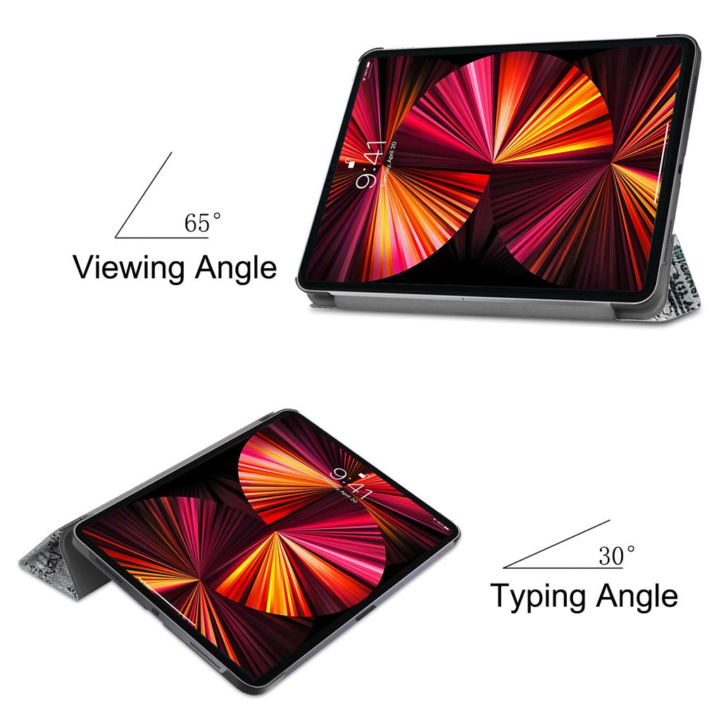 Customizable Embossing Cartoon Pictures Trifold Folio Stand Hard Back Tablet Case for iPad Pro 11" 2021