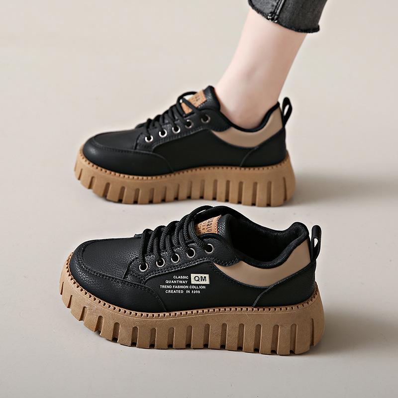 Spring New Student Ins Trendy Versatile Thick Baseplate Shoes Spring and Autumn Casual Shoes
