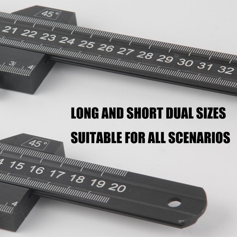 20cm To 50cm Aluminum Alloy 90 Degree Angled Ruler With 45 Degree Positioning For Woodworking And Carpentry Projects