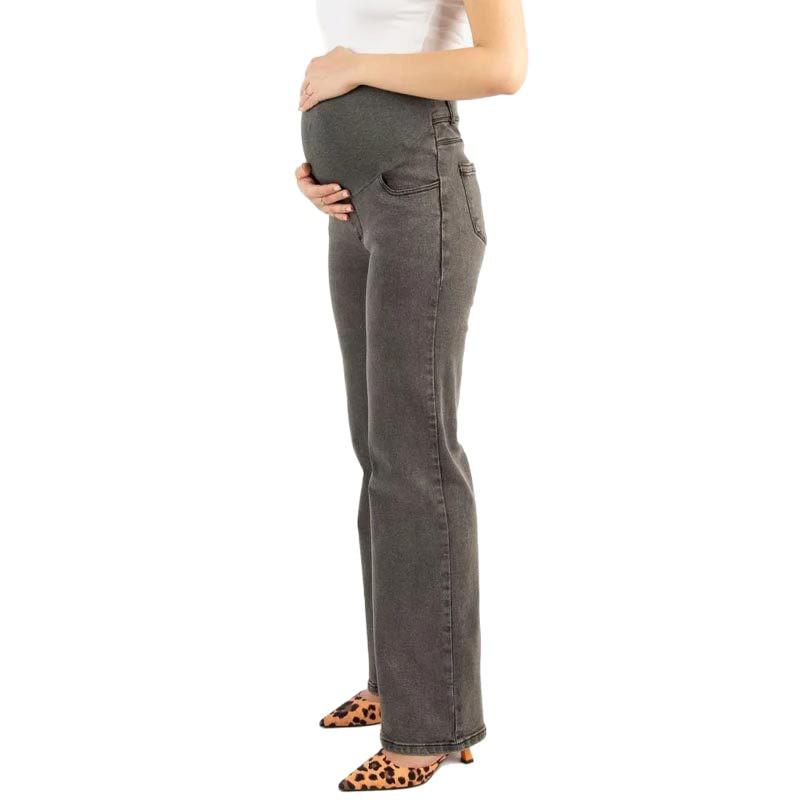 Stretch Straight-Leg Maternity Jeans - Wide-Leg, High-Quality for Spring, Autumn, Winter