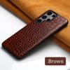 Genuine Cowhide Leather Bracket Phone Case for Samsung Galaxy S 24 23 S24 Ultra S23 Plus S24Ultra S22Ultra Back Cover with Ring