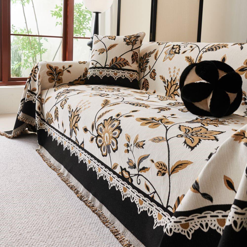 Cool Feeling Living Room Sofa Mat Throw Blankets  Flower Camping Picnic Blanket Cover Nordic Sofa Cover