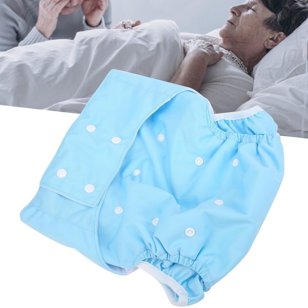 Adult Cloth Diapers Anti Lkage Reusable ket Nappy for Elderly Disabled Incontinence(Purple )