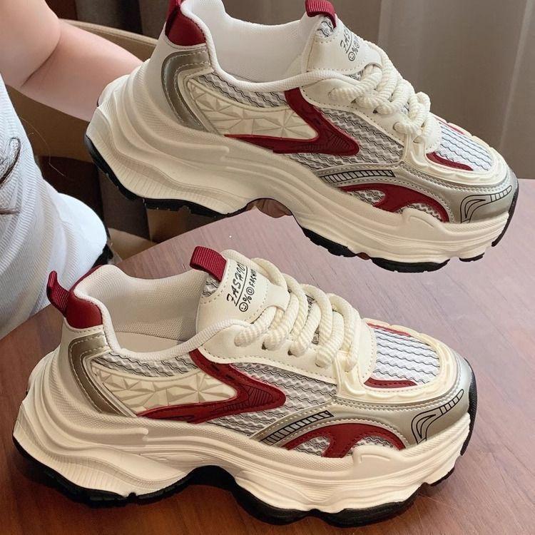 Show small feet, high value, thick sole height increase women's dad shoes, spring and autumn versatile trendy casual shoes women