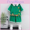 Adorable Yellow Duck Boys Short Sleeve Polo Shirt Set Summer Fashionable Kids Outfits For Ages 3 To 8 With Soft Cotton Fabric