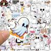 100Pcs Funny Cartoon Ghost Stickers For Luggage Guitar Phone Diary Waterproof Graffiti Kids Toy Diy Cute Spooky Laptop Decals