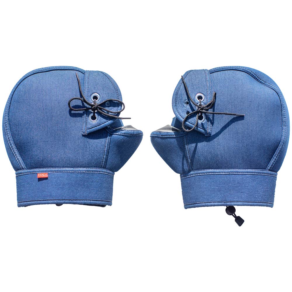 

INFIMO Fiber Neoprene Motorcycle Handlebar Waterproof and (Osaka Materials) Denim-Style Cover, Cold-Weather, Navy, DHC-04