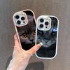 LZ3 Black Cat Green Eyes Soft Phone Case for Samsung S24 Ultra S23 Plus S21 FE A16 A54 A52 A06 Infinix Hot 40 30i Lens Protection Shockproof Cover