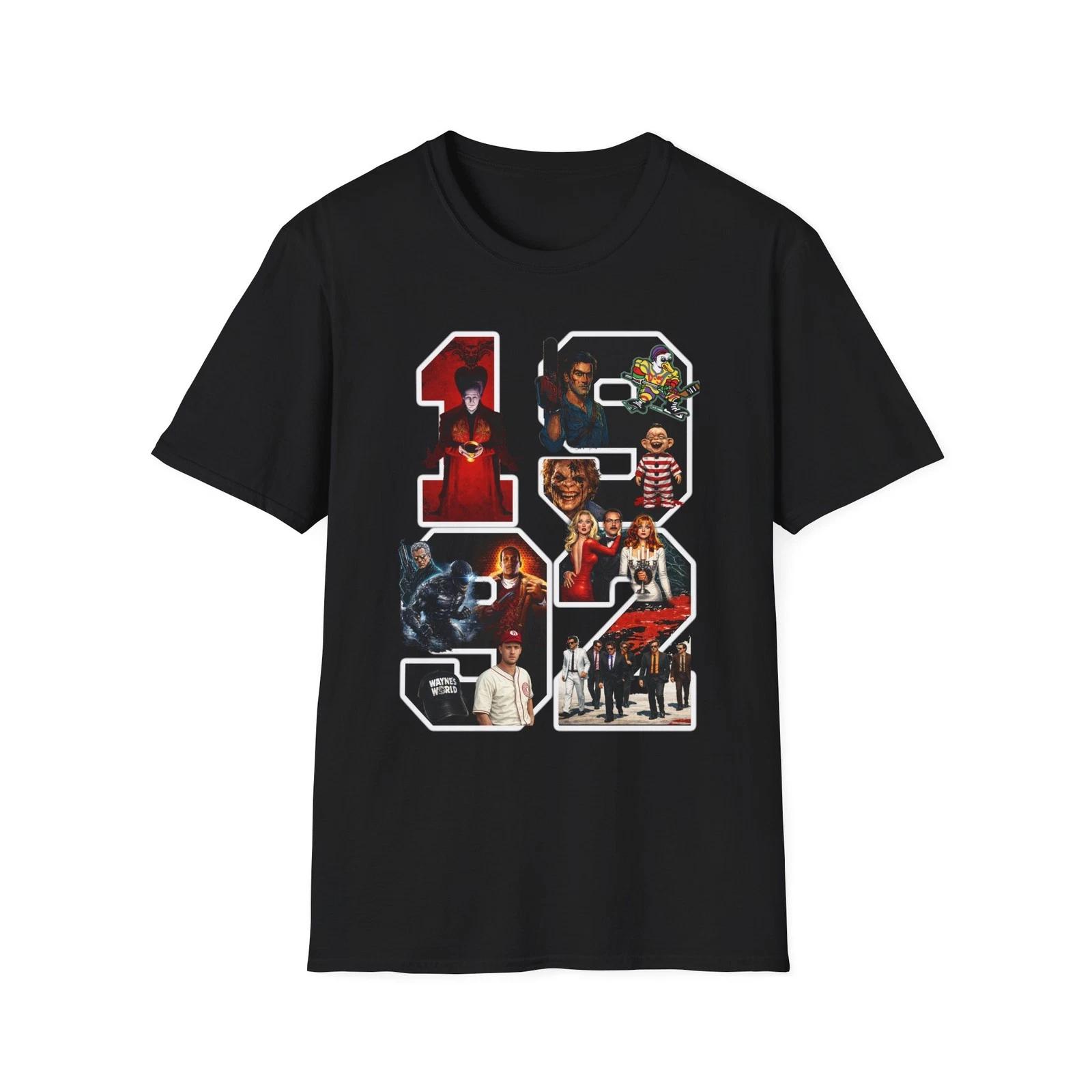 1992 Popular Movies T-Shirt | Retro Film Mashup M
