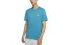 T Shirts Men's Blue Crew Neck Moderate Straight Fit DH3613-474