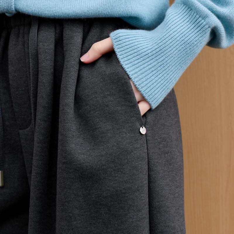 

Sancai 2025 Winter Drapey High-Waist Wide-Leg Pants