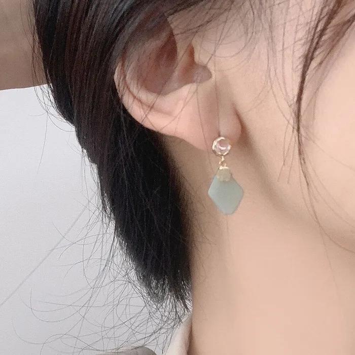 E266_Amazonite include sky Earring