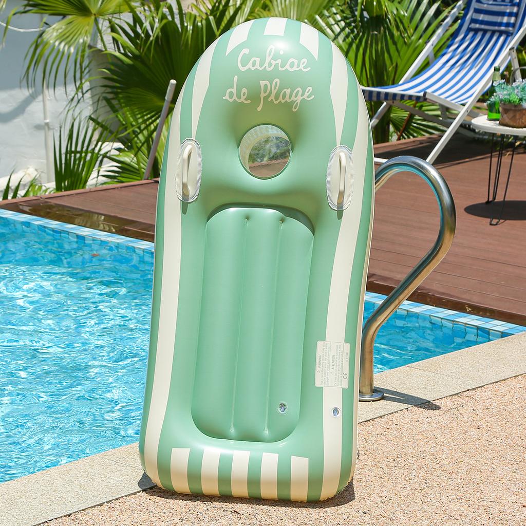 1PC Inflatable Surfing Board, Surfboard With Handle, Summer Swimming Board, Suitable For Water Slides, Swimming Pools, Beaches