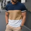 Simple Fashion Stripe T Shirts For Men Summer Casual Short Sleeve 3D Printed T-shirt Loose Crew Neck Breathable Pullovers Tops