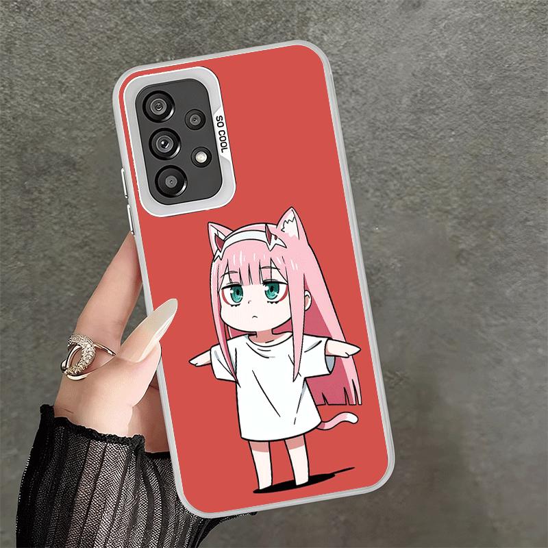 Zero Two 02 Kawaii Niedliche Weiche Handyhülle für Samsung A17 A16 A15 A14 A13 A57 A56 A55 A54 A53 A37 A36 A35 A34 A33 A26 A25 A24 A23