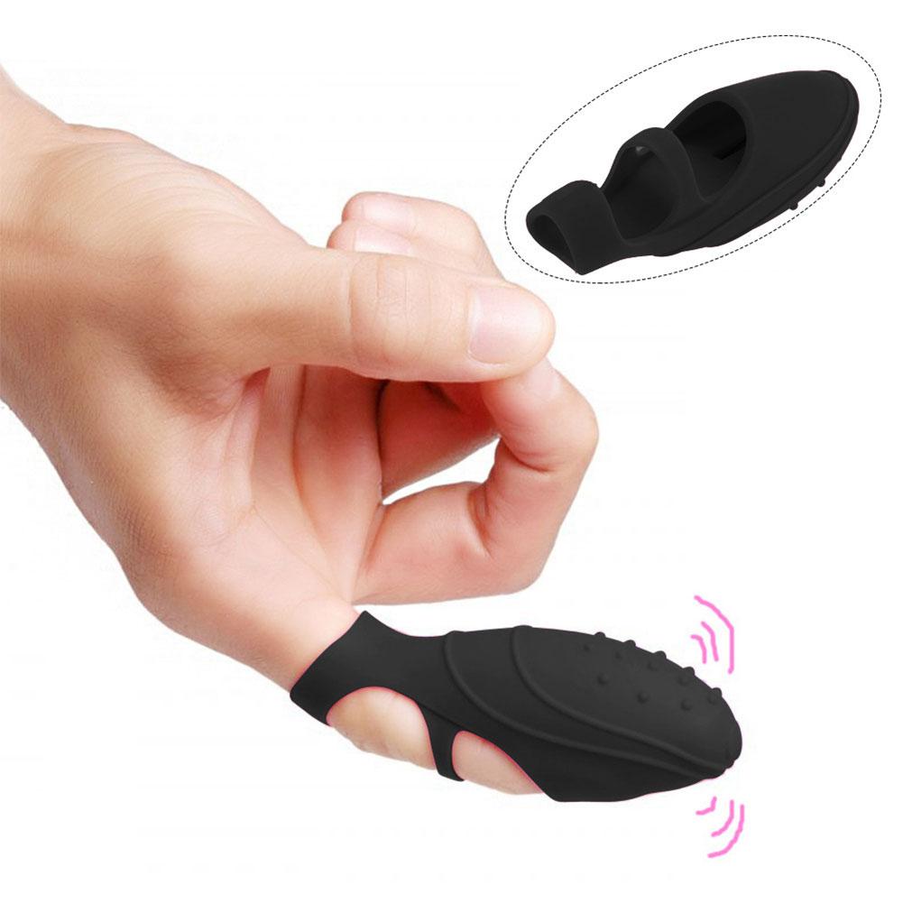 G-point Vibrating Finger Cover Silicone Vibrator Waterproof Portable Masturbator Adult Sex Toy for Women