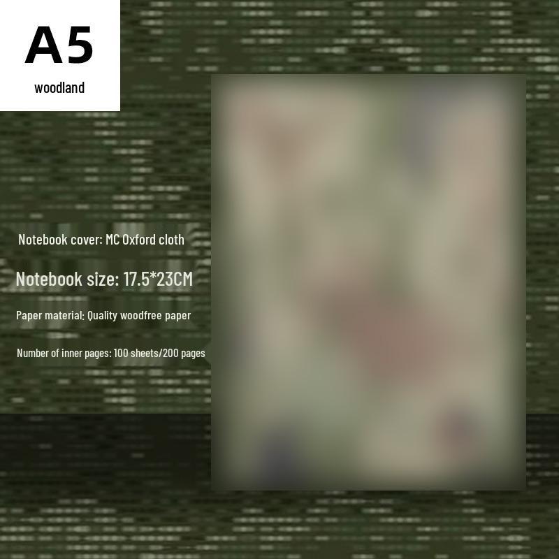 A5 Camouflage Six-Hole Loose-Leaf Notebook for Office or Diary Use