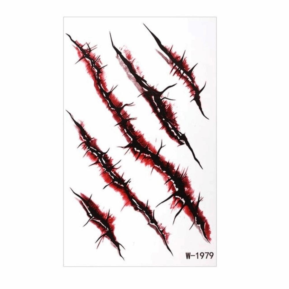 Waterproof Halloween Face Tattoo Blood Vessels Tattoo Body Art Decal  Halloween Day Party